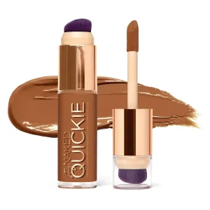 Urban Decay Quickie 24HR Full Coverage Waterproof Concealer, Natural Matte Finish, Hydrating Vitamin E, Dual-ended Buffing Brush & Multi-use Applicator, Noncomedogenic, Vegan, Cruelty-free - 0.5 fl oz