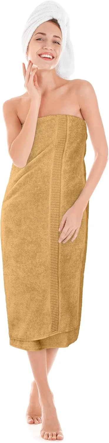 Utopia Towels Luxurious Jumbo Bath Sheet 2 Piece, 600 GSM, 35 by 70 Inches, 100% Ring Spun Cotton, Highly Absorbent and Quick Dry Extra Large Bath Towel, Super Soft Towel, Champagne