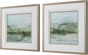 Uttermost 32356 Soft Sage - Abstract Landscape Art (Set of 2)-28 Inches Tall and 28 Inches Wide