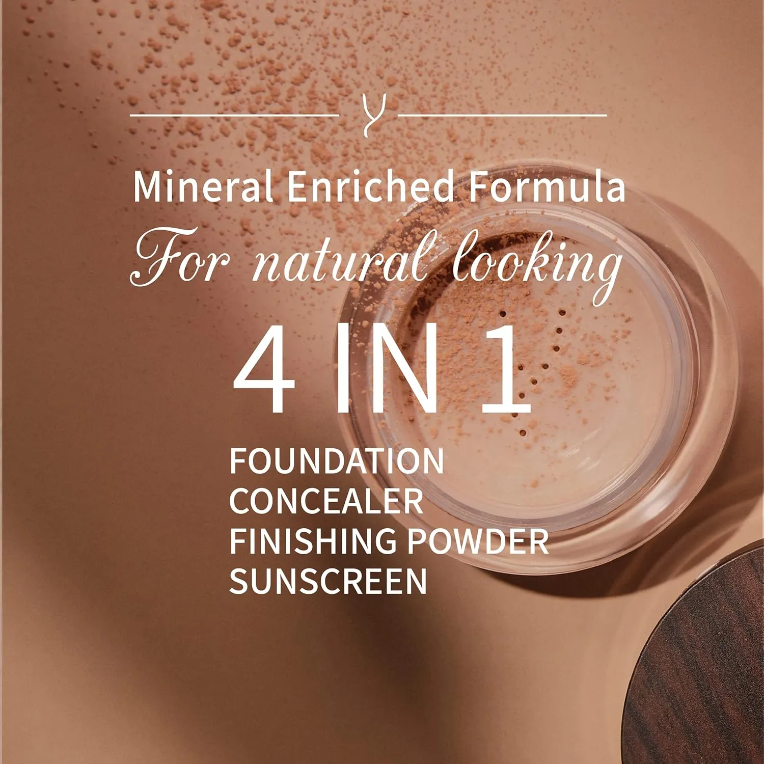 Vegan Mineral Powder Foundation Light to Full Coverage, Natural Foundation for Natural-Looking, Mica Mineral Foundation, Cruelty Free, No Chemicals by Gaya Cosmetics (MF3)