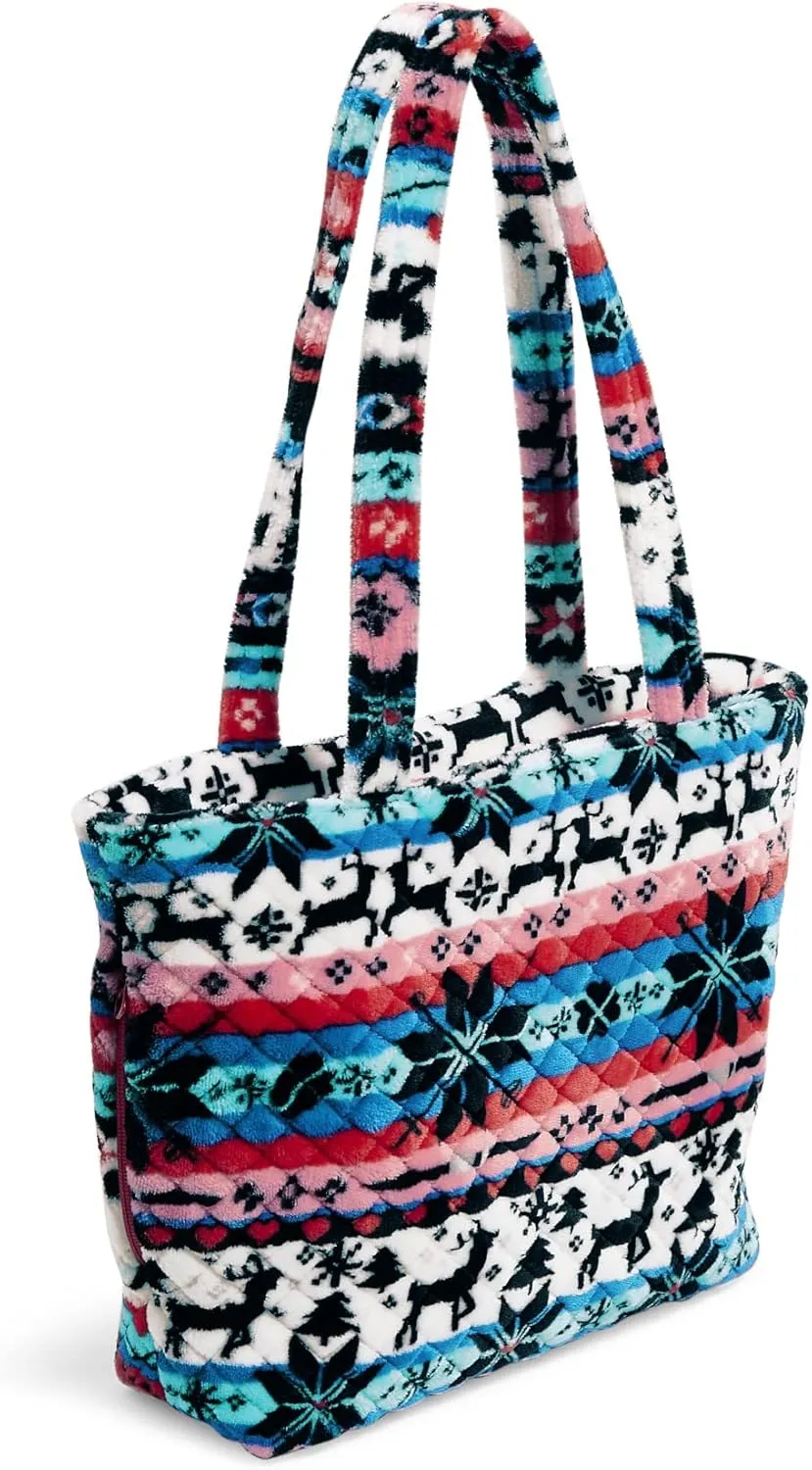 Vera Bradley Women's Teddy Fleece Sherpa Small Vera Tote Bag