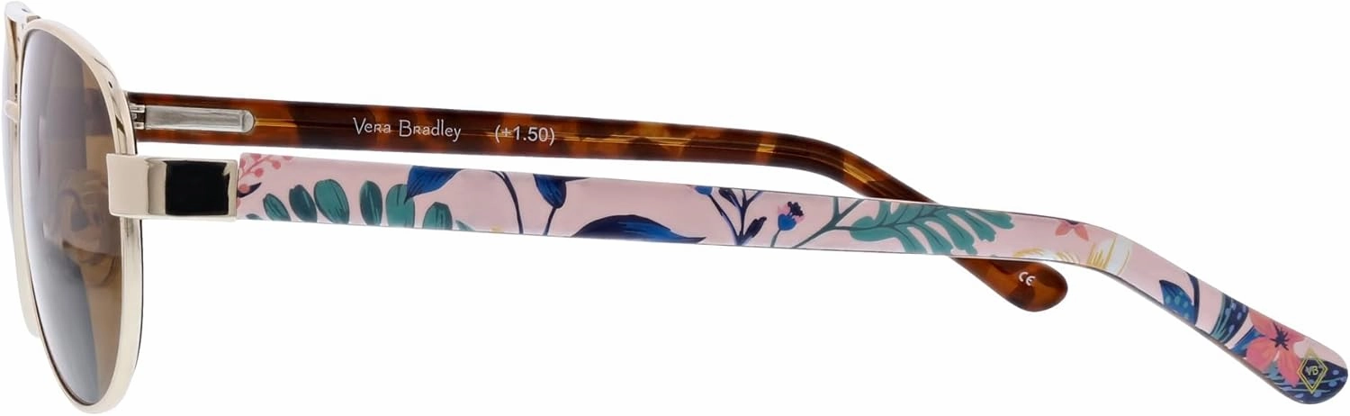 Vera Bradley Women's Avaitor Reading Sunglass Pilot Glasses