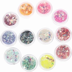 VICASKY 2sets Luminous Sequins Shining Glitter for Face Halloween Gold Glitter Gel Glitters Shimmer for Hair Body Highlighter Makeup Accessories Eye Nail Fine Supplies *2