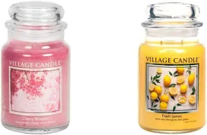 Village Candle Cherry Blossom and Fresh Lemon Scented Candles (26 oz)