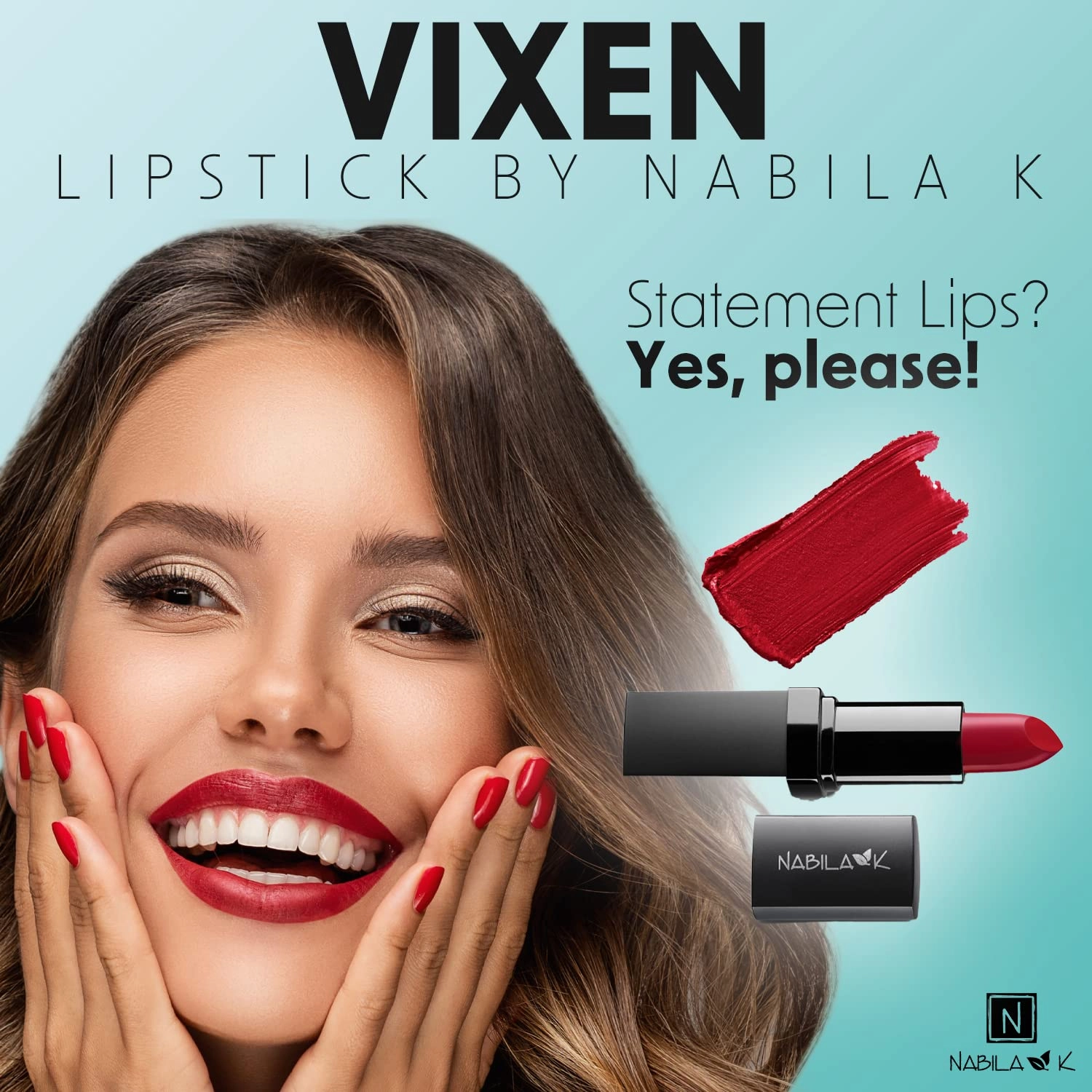 Vixen Lipstick - Long-Lasting - Glossy Finish - Pure Color Pigment - Hydrates & Seals in Moisture - Lip Color for Perfect Pout - Hypoallergenic - Cruelty-Free - Paraben-Free - 0.25 oz