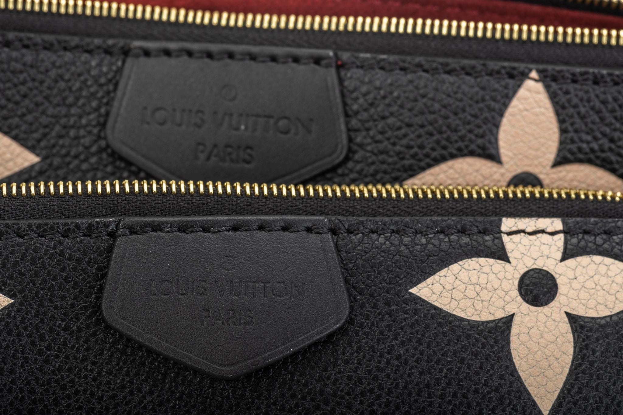 Vuitton BN Black Leather Multi Pochette