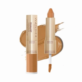 Wander Beauty Dualist Matte and Illuminating Concealer Makeup - Rich - Dual-Ended Matte Concealer Stick   Liquid Concealer - Full Coverage Concealer Brightens, Firms & Hydrates Under Eyes - 0.28 fl oz