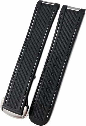 Watch Band for Omega 300 AT150 DE Ville Soft Silicone Rubber Watch Strap Watch Accessories Watch Bracelet