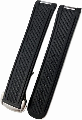 Watch Band for Omega 300 AT150 DE Ville Soft Silicone Rubber Watch Strap Watch Accessories Watch Bracelet