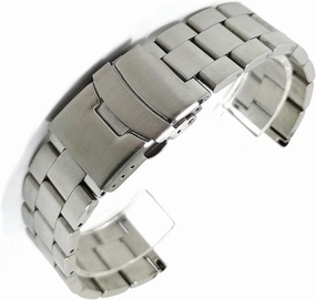 Watch Strap,20mm 22mm Solid Stainless Steel Band Metal Folding Bracelet Men's Bracelet Watch Accessories Bracelet (Band Color:Black,Band Width:20mm)