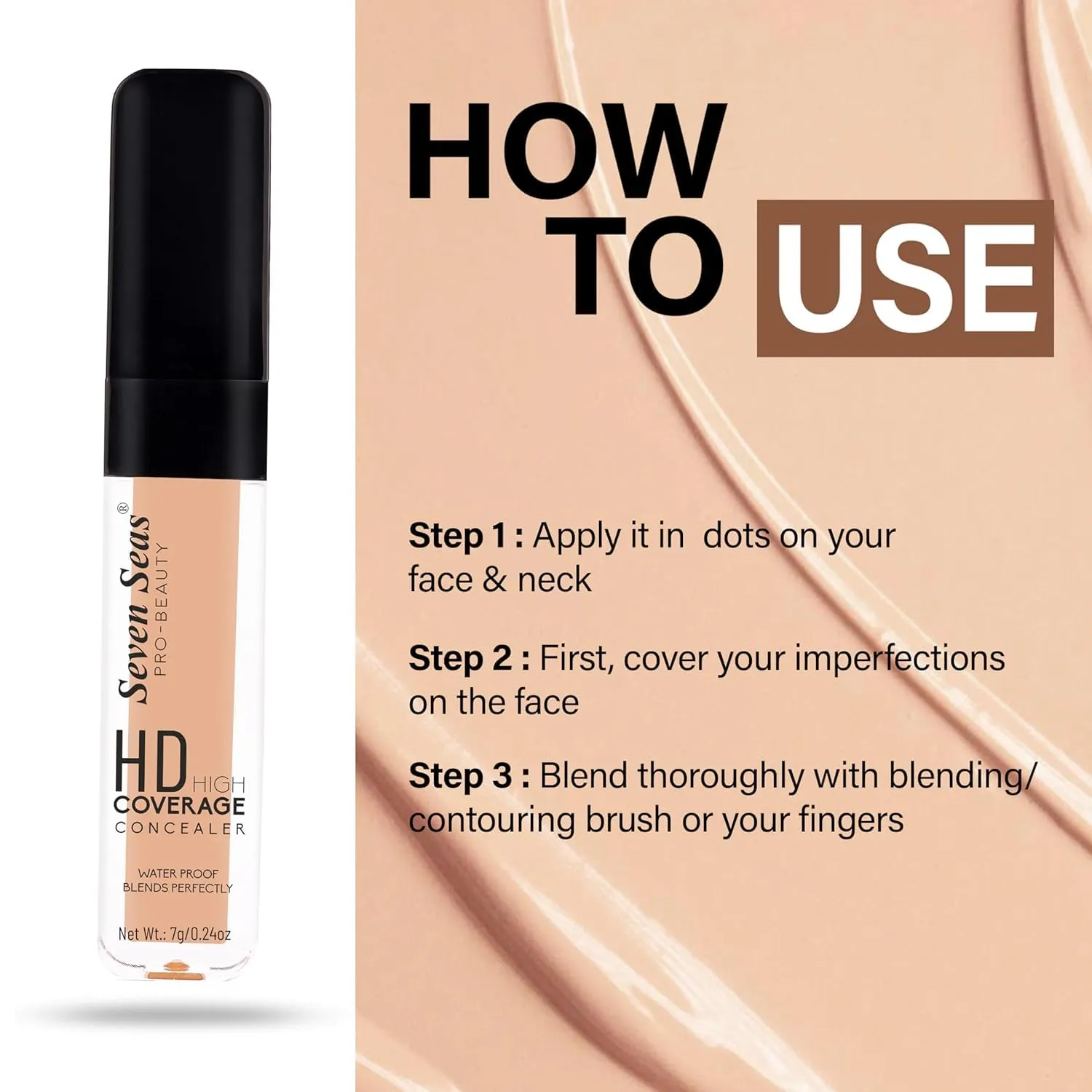 Water Proof | Long Lasting | Cover Spots | Full Coverage HD High Coverage Concealer (Yellow)