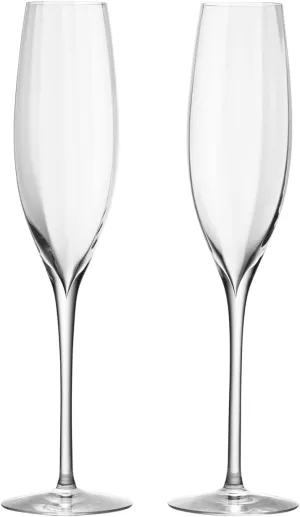 Waterford Elegance Optic Classic Champagne Flute, Pair