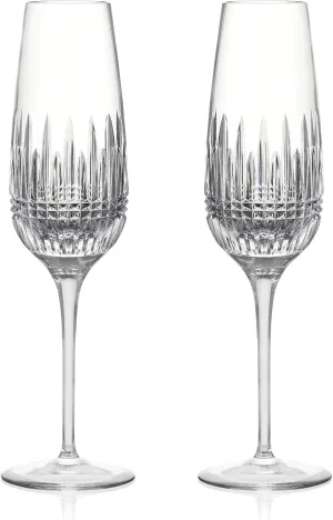 Waterford Lismore Diamond Essence Flute Pair