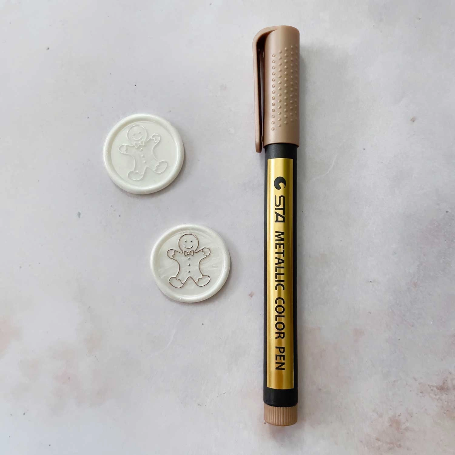 Wax Seal Highlighter Pen - Metallic Champagne Gold