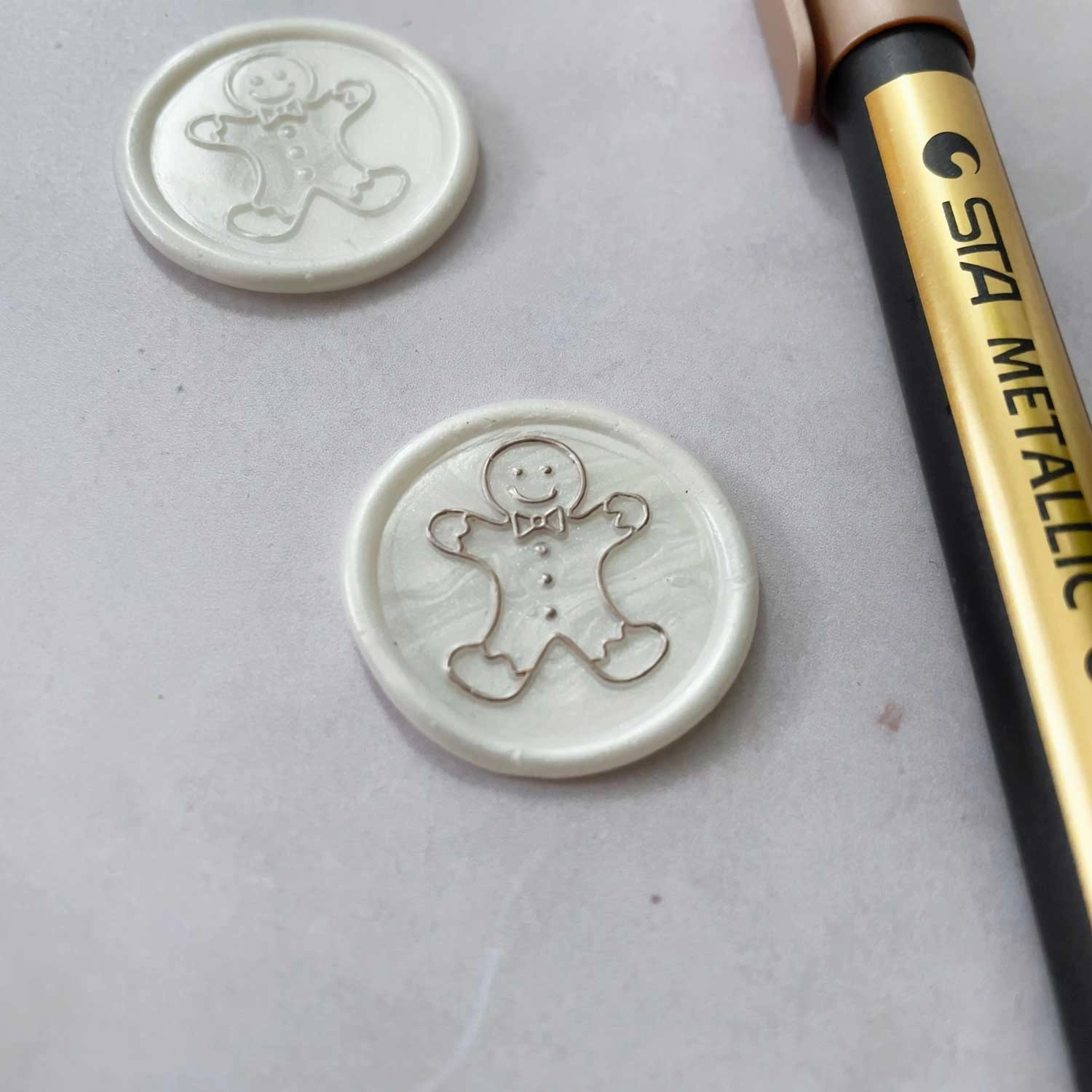 Wax Seal Highlighter Pen - Metallic Champagne Gold