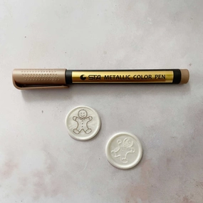 Wax Seal Highlighter Pen - Metallic Champagne Gold