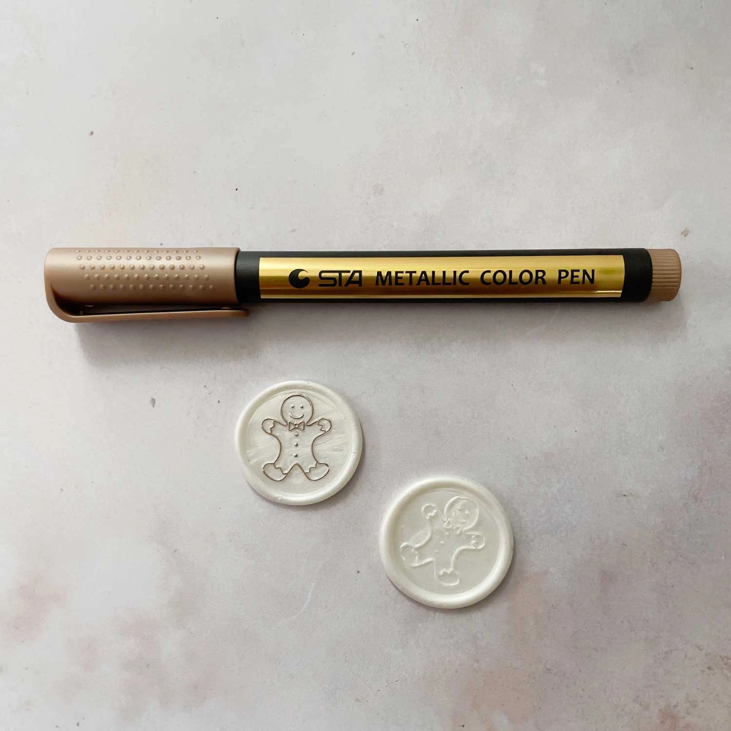 Wax Seal Highlighter Pen - Metallic Champagne Gold
