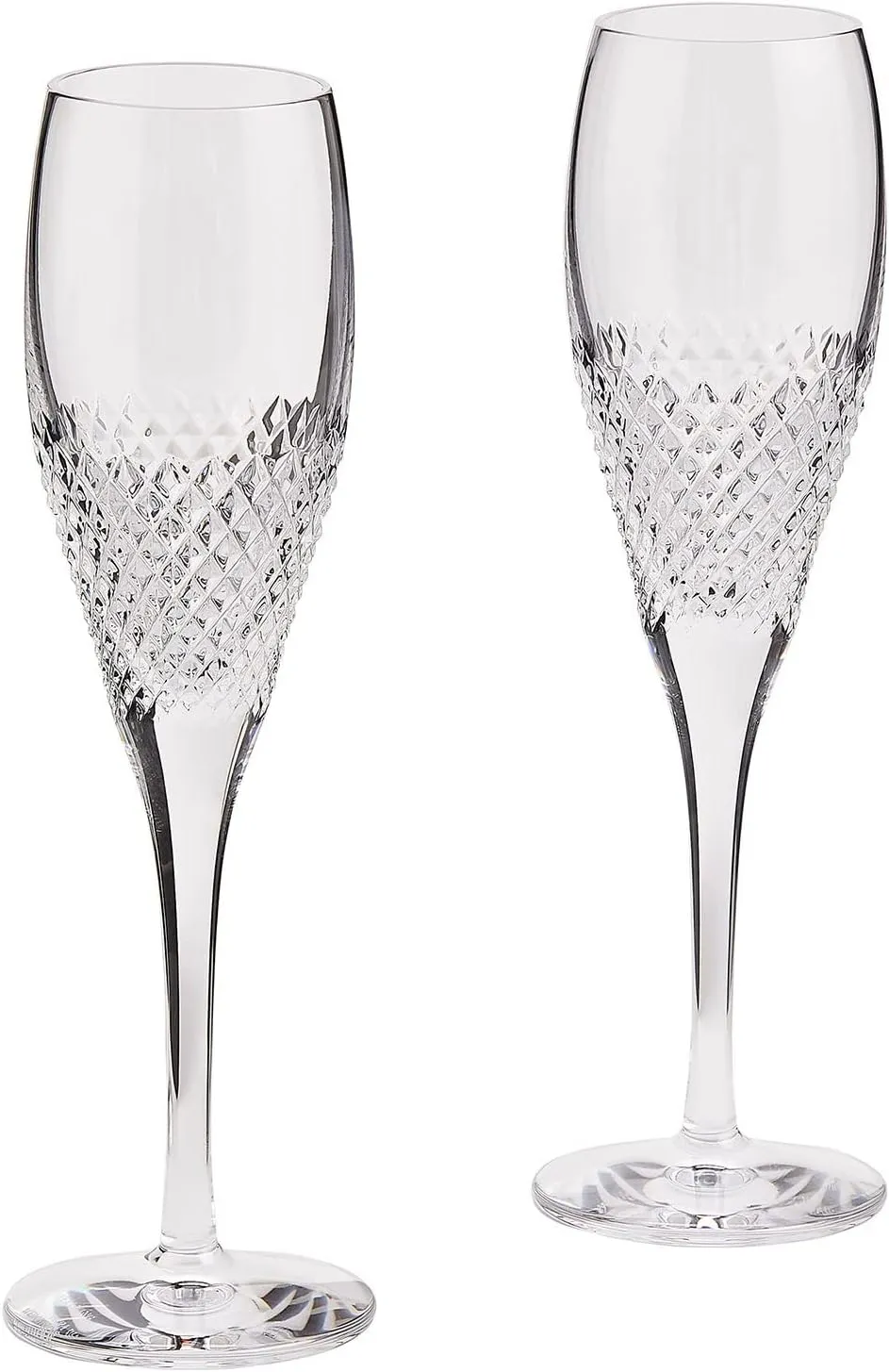 Wedgwood Vera Diamond Mosaic Flute Pair