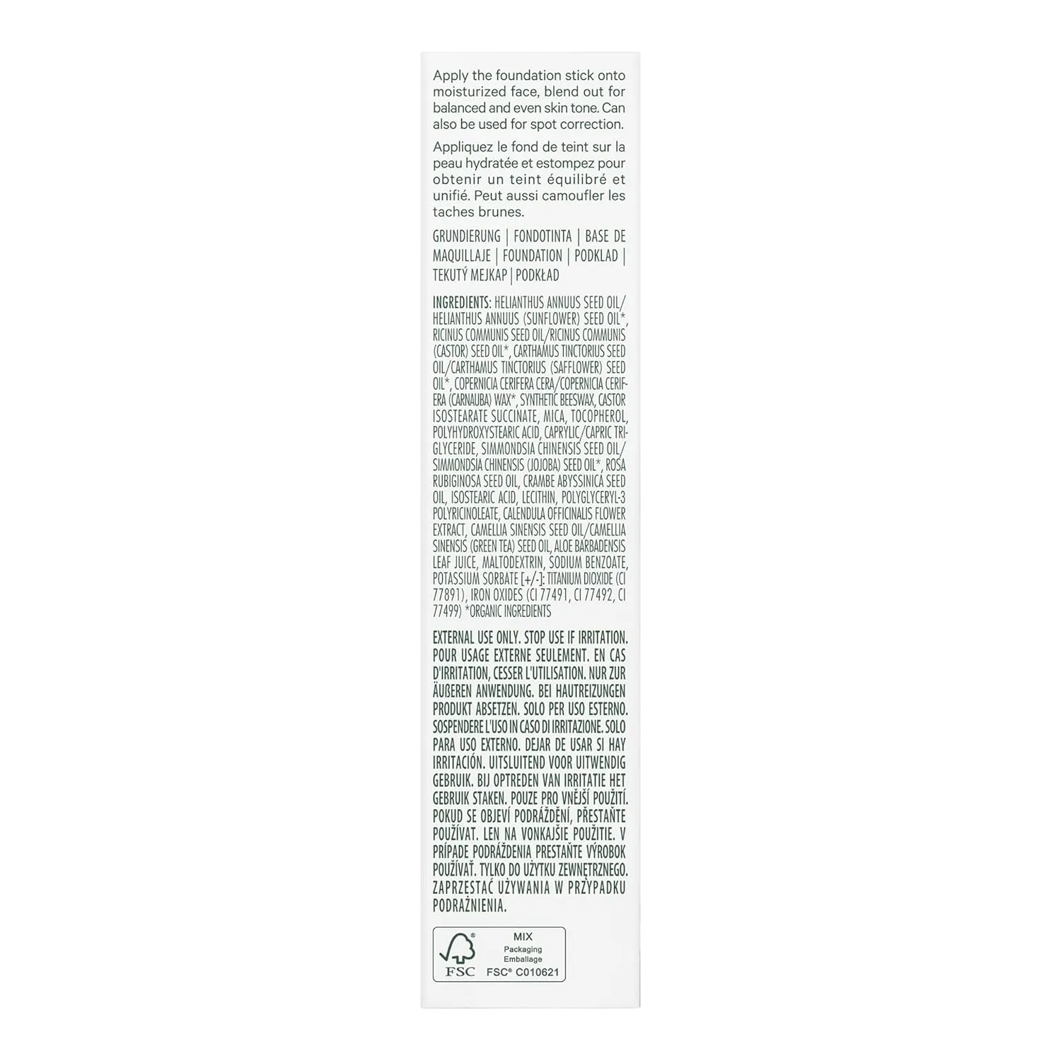 Well People Bio Stick Foundation, Creamy, Multi-use, Hydrating Foundation For Glowing Skin, Creates A Natural, Satin Finish, Vegan & Cruelty-free, 0W