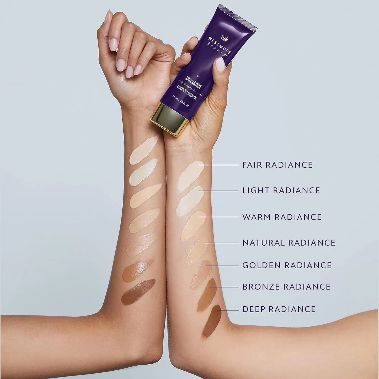 Westmore Beauty Skin Foundation Concealer, Body Makeup 3.5 Fl Oz (Golden Radiance, Cream) - Waterproof, Transfer-Resistant, Long-Lasting Coverage for Tattoo, Stretch Marks, Scars