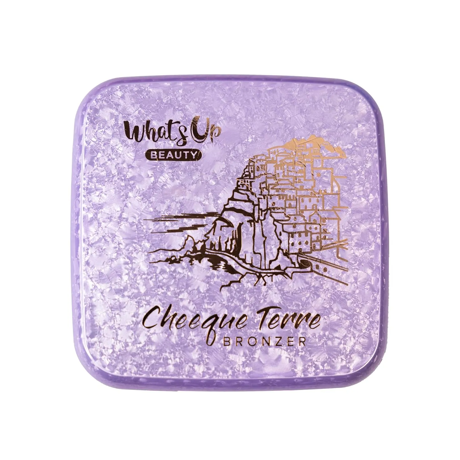 Whats Up Beauty - Cheeque Terre Duo (10 Peaceful Pisa Blush, 10 Light Bronzer) Clean Cruelty Free Vegan Natural Made in Italy Niacinamide Hyaluronic Acid Actives Cheek Makeup