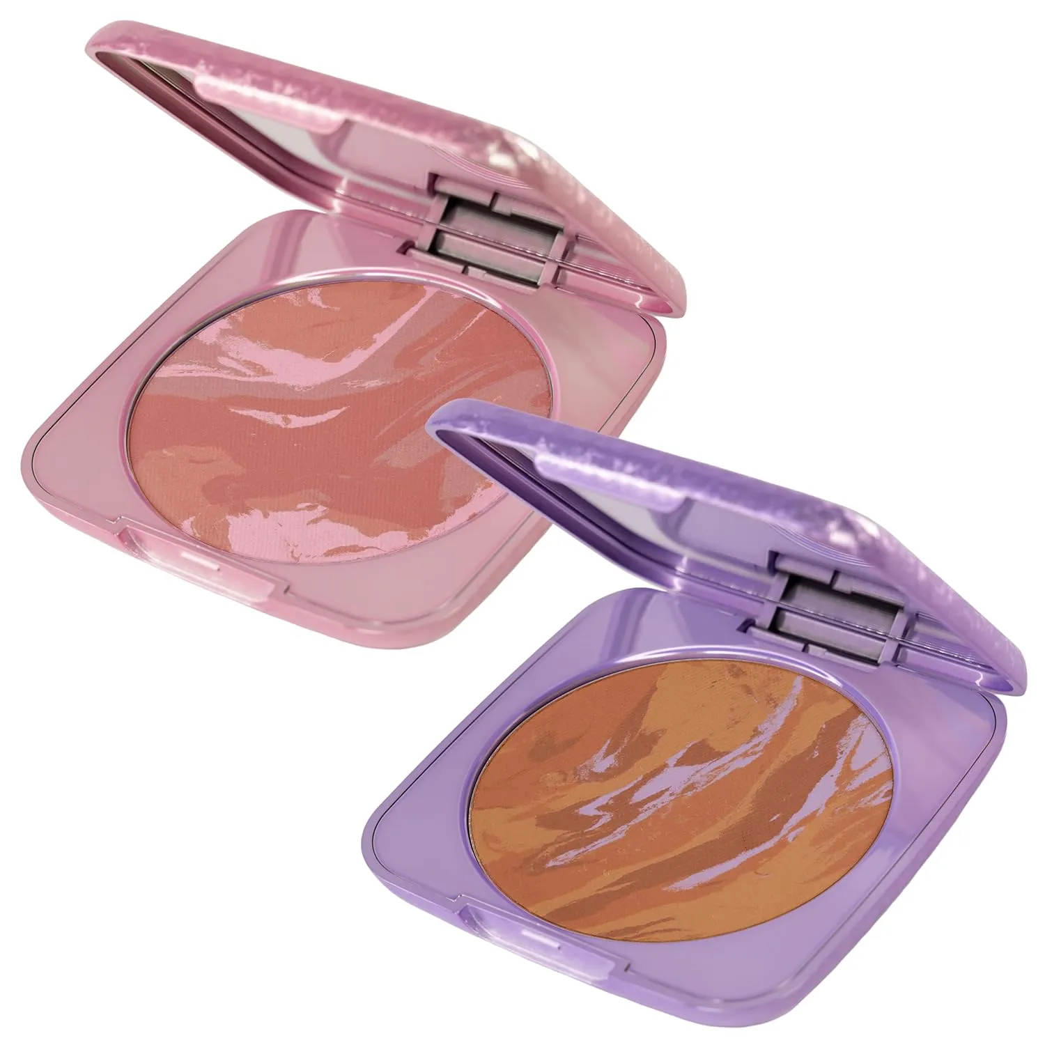 Whats Up Beauty - Cheeque Terre Duo (30 Relaxed Roma Blush, 30 Tan Bronzer) Clean Cruelty Free Vegan Natural Made in Italy Niacinamide Hyaluronic Acid Actives Cheek Makeup