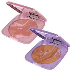 Whats Up Beauty - Cheeque Terre Duo (30 Relaxed Roma Blush, 30 Tan Bronzer) Clean Cruelty Free Vegan Natural Made in Italy Niacinamide Hyaluronic Acid Actives Cheek Makeup