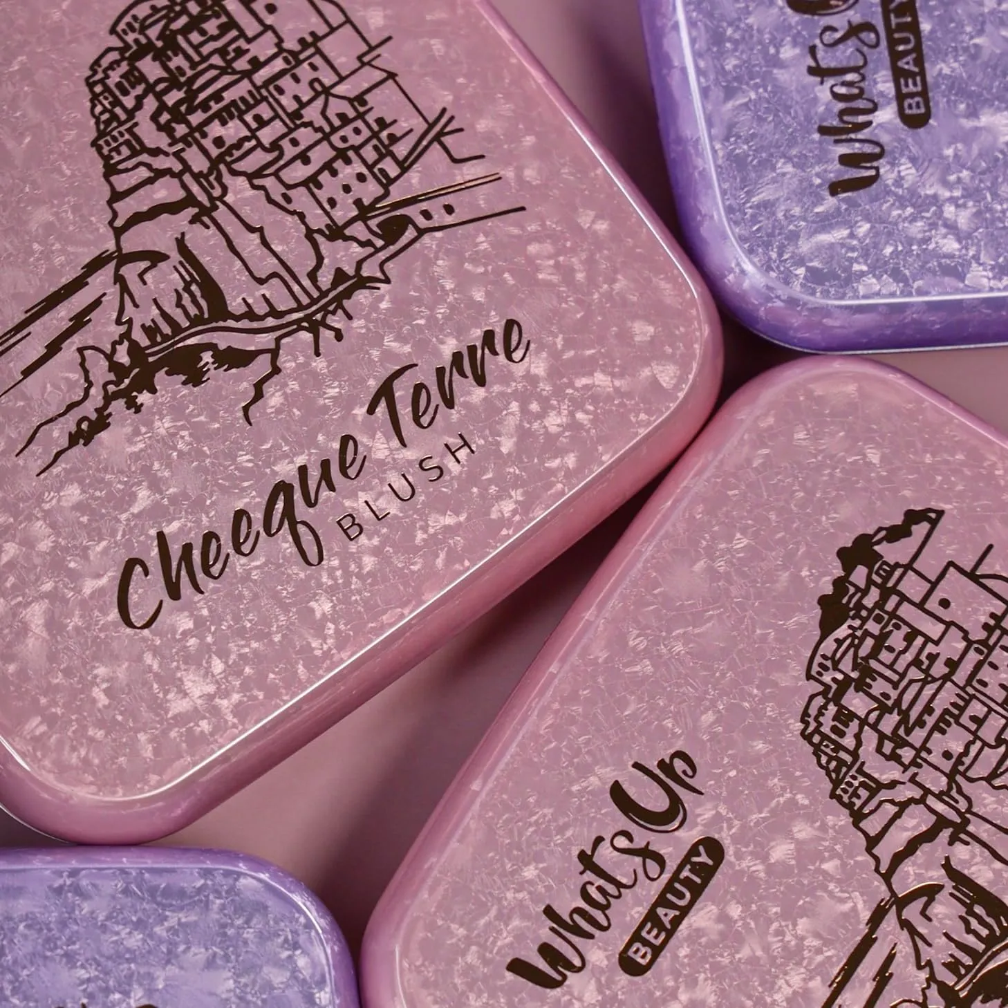 Whats Up Beauty - Cheeque Terre Duo (30 Relaxed Roma Blush, 30 Tan Bronzer) Clean Cruelty Free Vegan Natural Made in Italy Niacinamide Hyaluronic Acid Actives Cheek Makeup