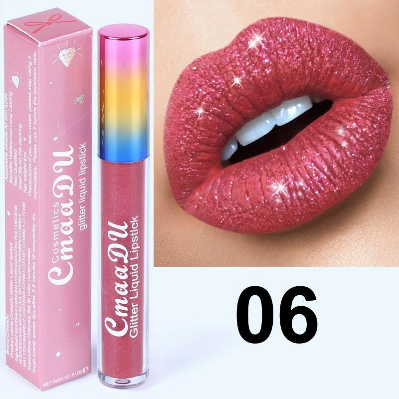 Wholesale CmaaDu Rhinestone Symphony Shiny Matte Metallic Lip Gloss Lipstick JDC-MK-Nic008