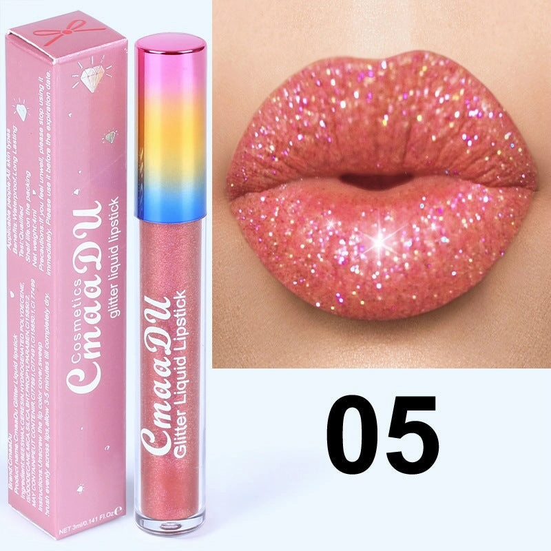 Wholesale CmaaDu Rhinestone Symphony Shiny Matte Metallic Lip Gloss Lipstick JDC-MK-Nic008