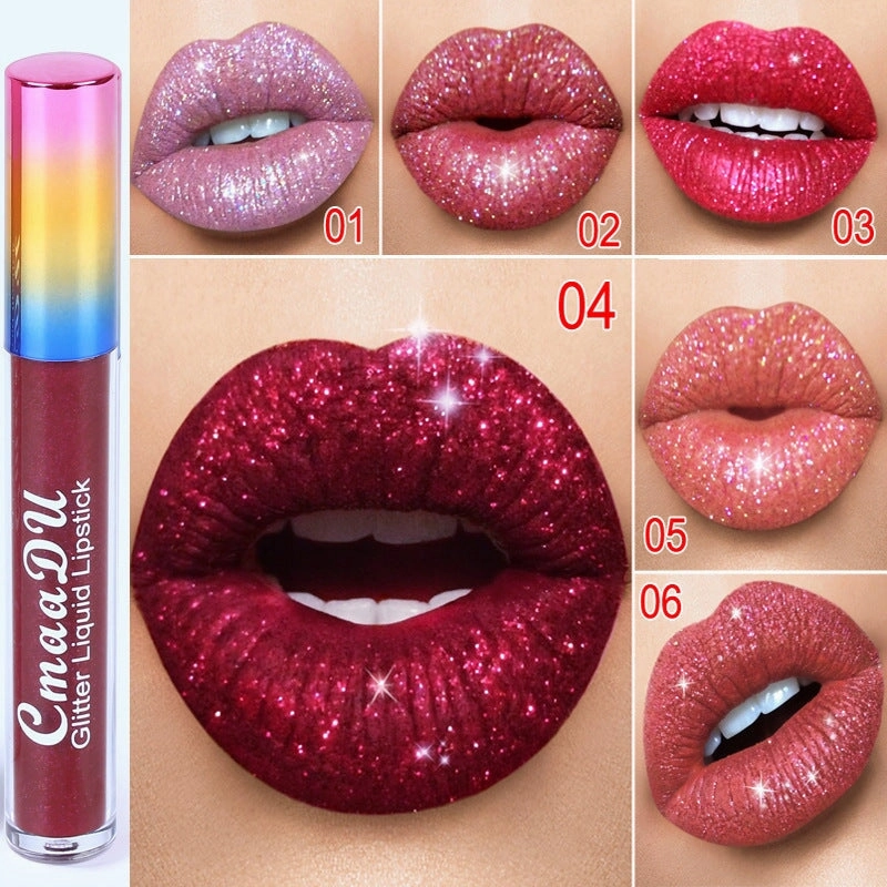 Wholesale CmaaDu Rhinestone Symphony Shiny Matte Metallic Lip Gloss Lipstick JDC-MK-Nic008