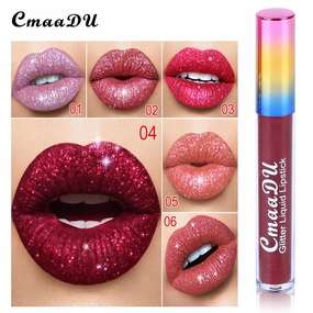 Wholesale CmaaDu Rhinestone Symphony Shiny Matte Metallic Lip Gloss Lipstick JDC-MK-Nic008
