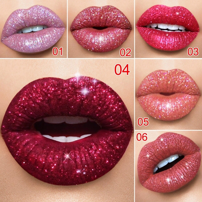 Wholesale CmaaDu Rhinestone Symphony Shiny Matte Metallic Lip Gloss Lipstick JDC-MK-Nic008