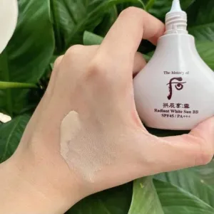 Whoo Radiant Whitening Sun BB SPF45/PA  . FREE Britening Foam Cleanser and Lipstick.