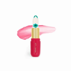 Winky Lux Flower Balm, pH Lip Balm, Color Changing Lipstick and Tinted Stain, Vegan & Cruelty Free Lip Balm, Hydrate & Plump, Sheer Pink Lipstick, Blue Flower