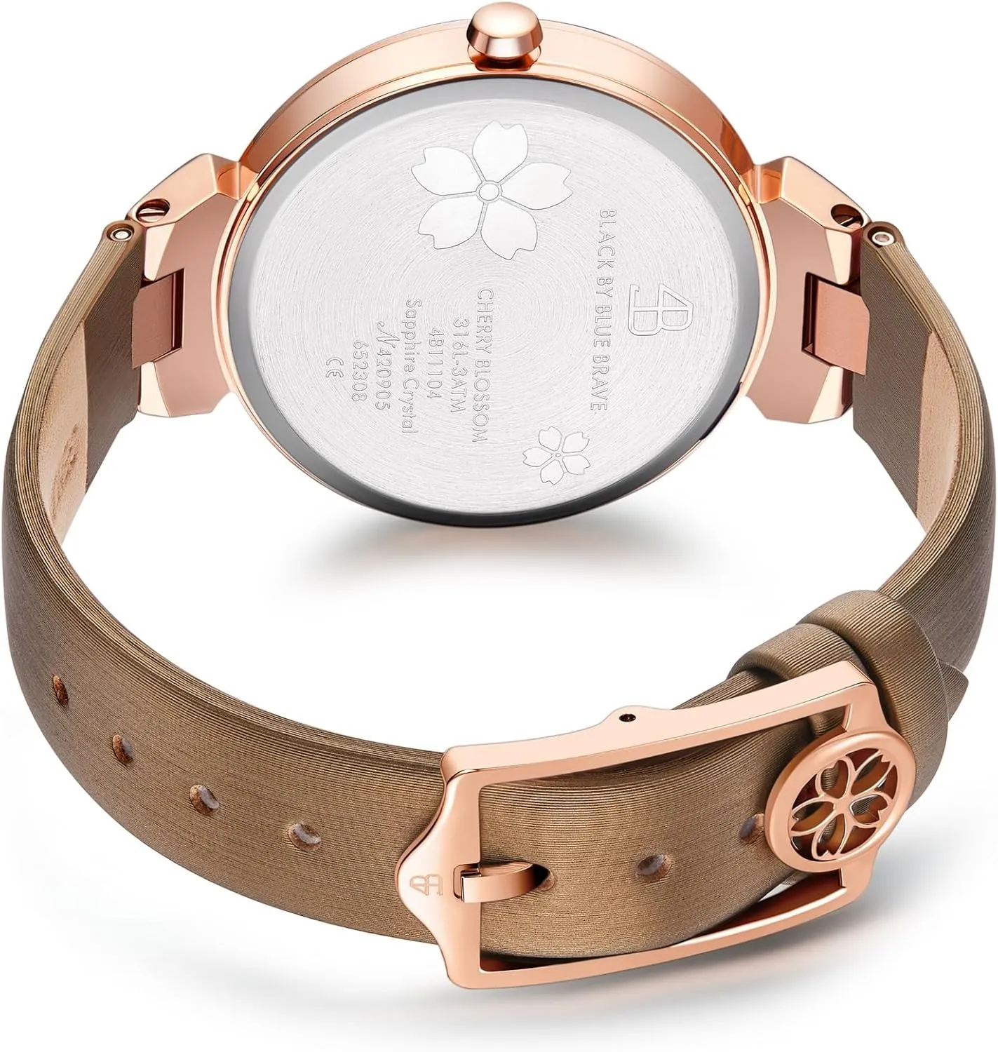 Women Watches Sakura Petal Hand Mother of Pearl Dial with Leather Strap Cherry Blossom Watch for Women Ladies Watch from Brand