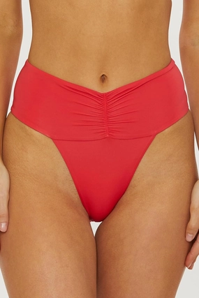Women's Belmore Shirred Banded Bikini Bottom, Cheeky Coverage, Swimwear Separates