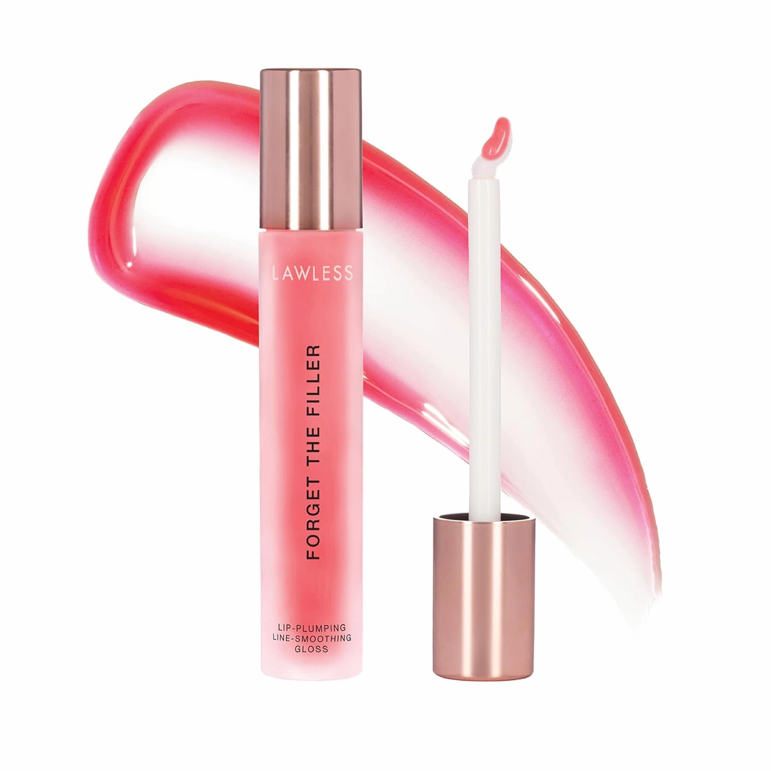 Women's Forget The Filler Lip Plumper Line Gloss - Queen Size, Cherry Vanilla, Red, 0.19 Fl Oz (Pack of 1)