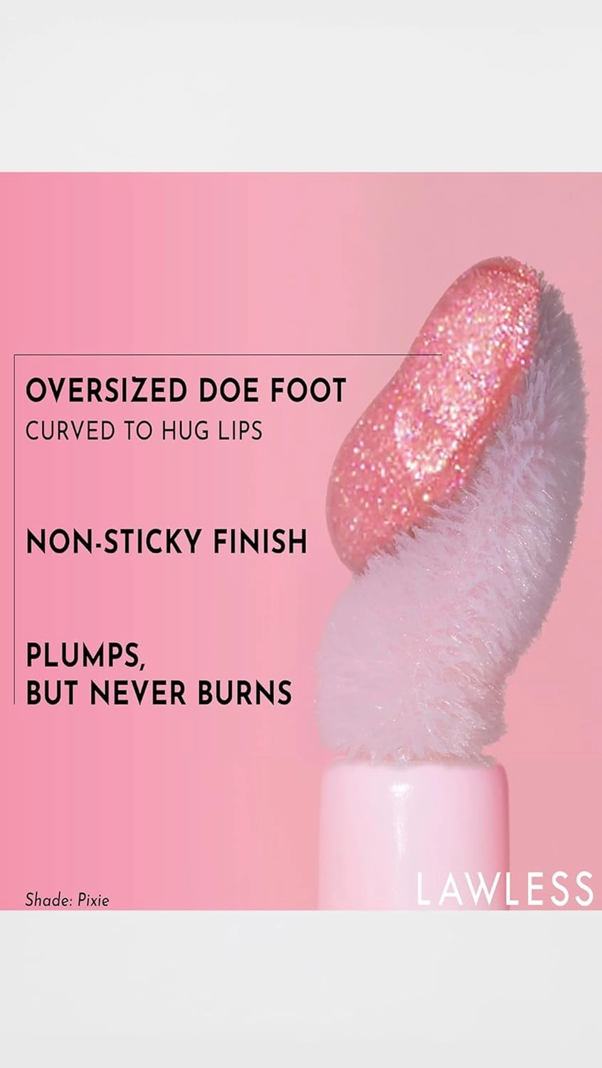 Women's Forget the Filler Lip Plumper Line Gloss, Pop the Rosé, Pink, 0.11 Fl Oz