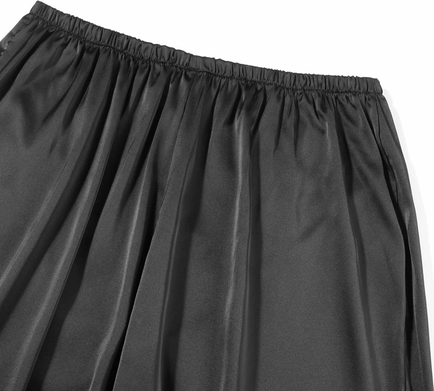 Women's Silk Pettipants Slip Ankle Length Snip-it Pant Liner Satin Culotte Slip Elastic Waistband Lace Sleep Pants
