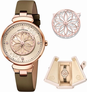 Women Watches Sakura Petal Hand Mother of Pearl Dial with Leather Strap Cherry Blossom Watch for Women Ladies Watch from Brand