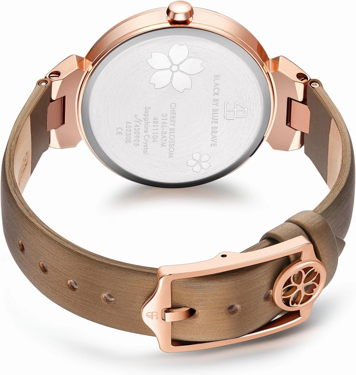 Women Watches Sakura Petal Hand Mother of Pearl Dial with Leather Strap Cherry Blossom Watch for Women Ladies Watch from Brand