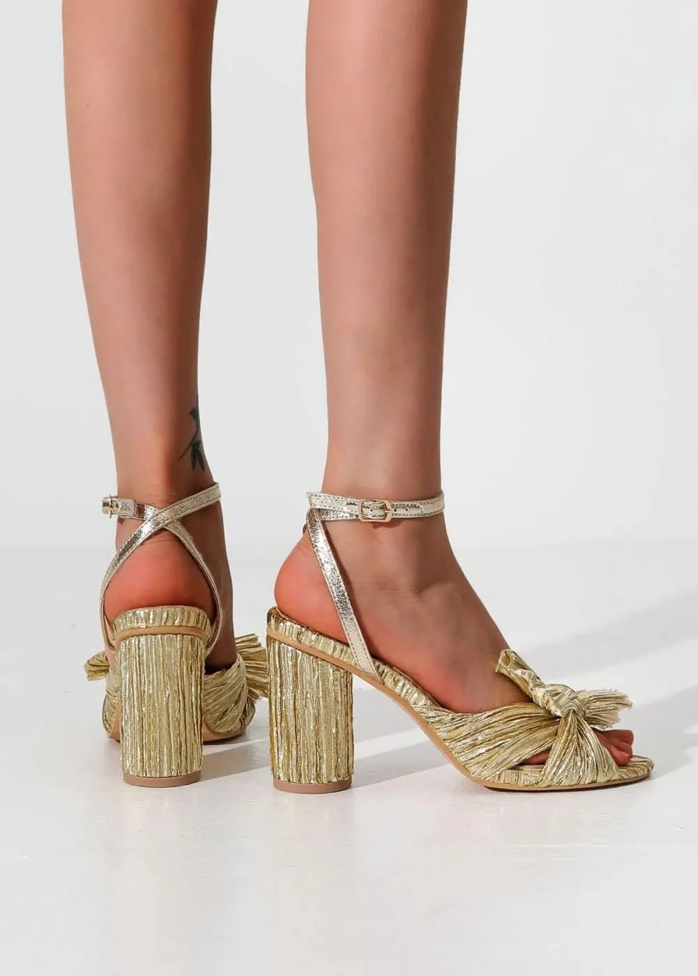 Women's Heeled Sandals Open Toe Bow-knot Ankle Strap Pumps Bridal Shoes