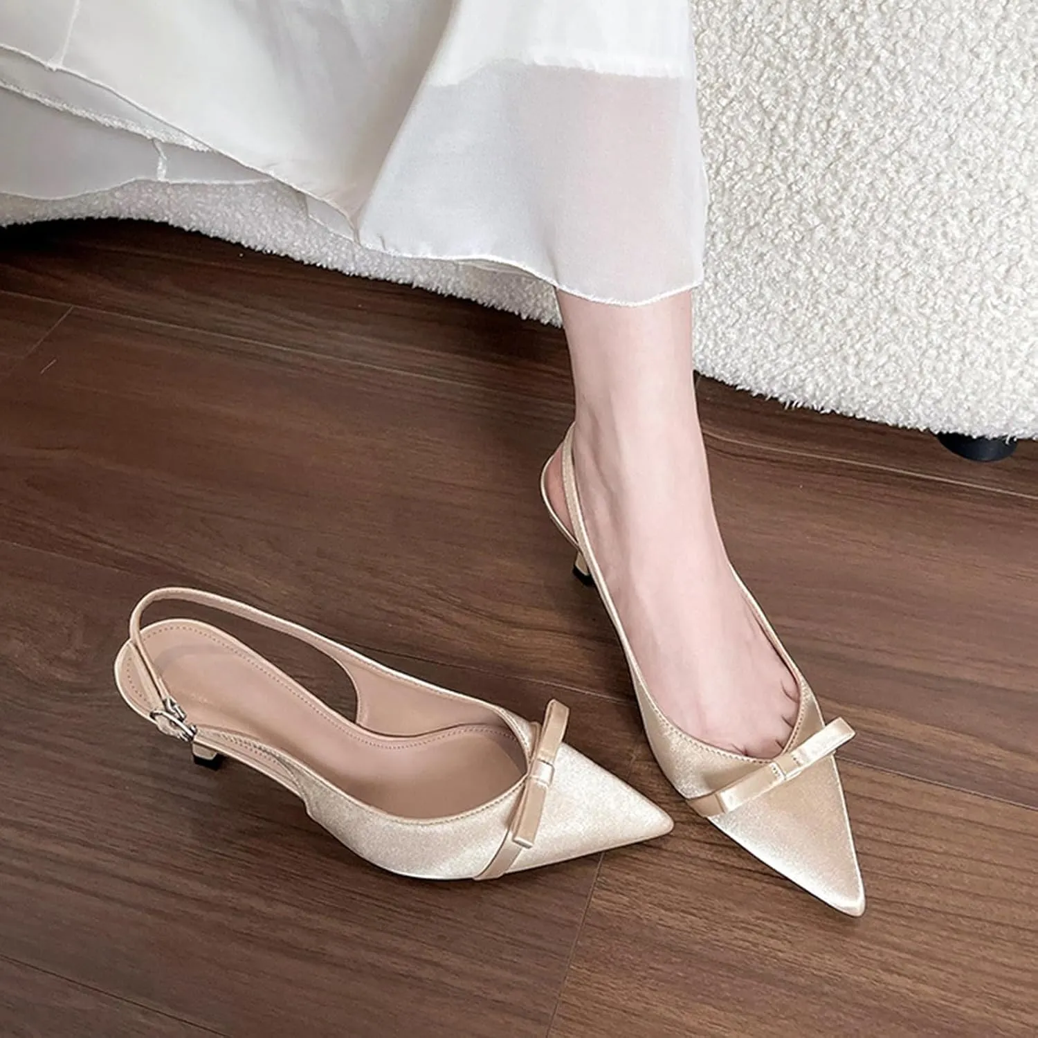 Women's High Heels Closed Toe Stiletto Pointed Toe Pumps Dress Shoes at Wedding Party Prom Work Dating, Model GMC 7788-3