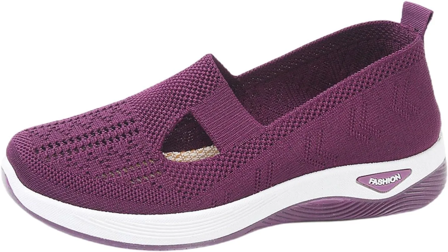 Women's Sandals Orthopedic Arch Support Sandals Memory Foam Sandals Mesh Breathable Soft Sneakers Slip on Walking Shoes