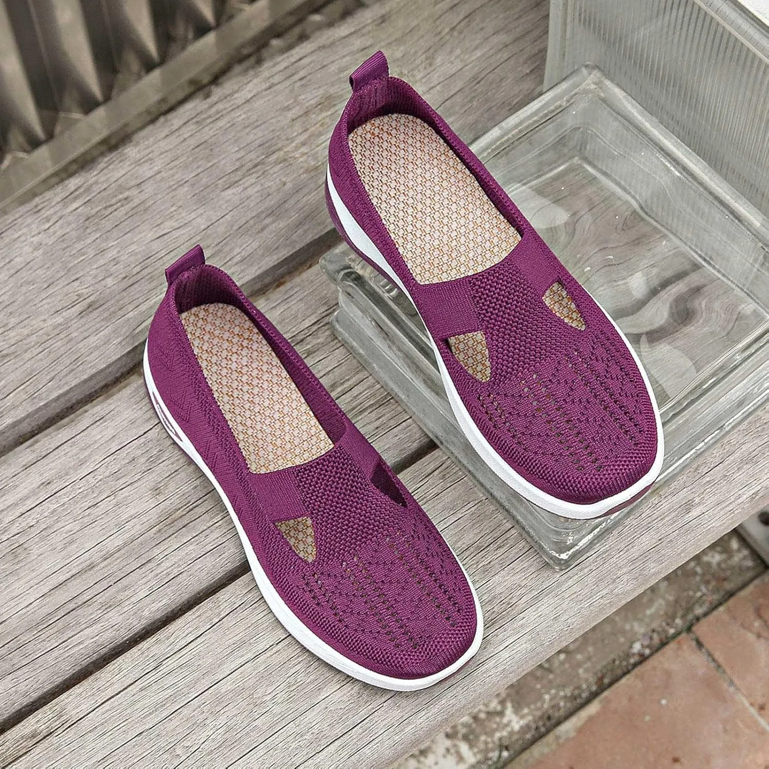 Women's Sandals Orthopedic Arch Support Sandals Memory Foam Sandals Mesh Breathable Soft Sneakers Slip on Walking Shoes