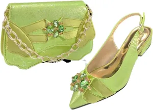 Women’S Stylish Pink Italian Pumps and Matching Bag Set with Peep Toe Design for Wedding Party