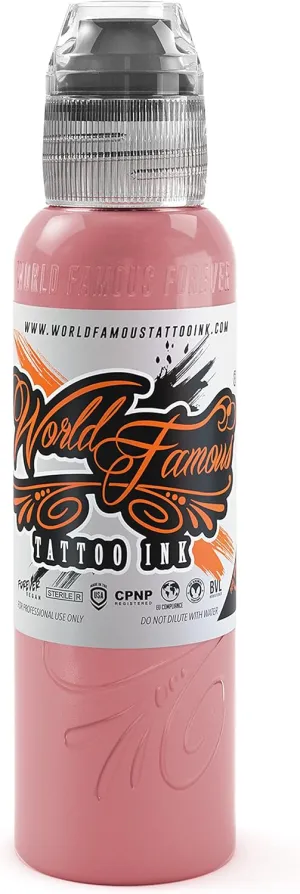 World Famous Pink Tattoo Ink, Vegan and Professional Ink, Made in USA, Blush, 1 oz