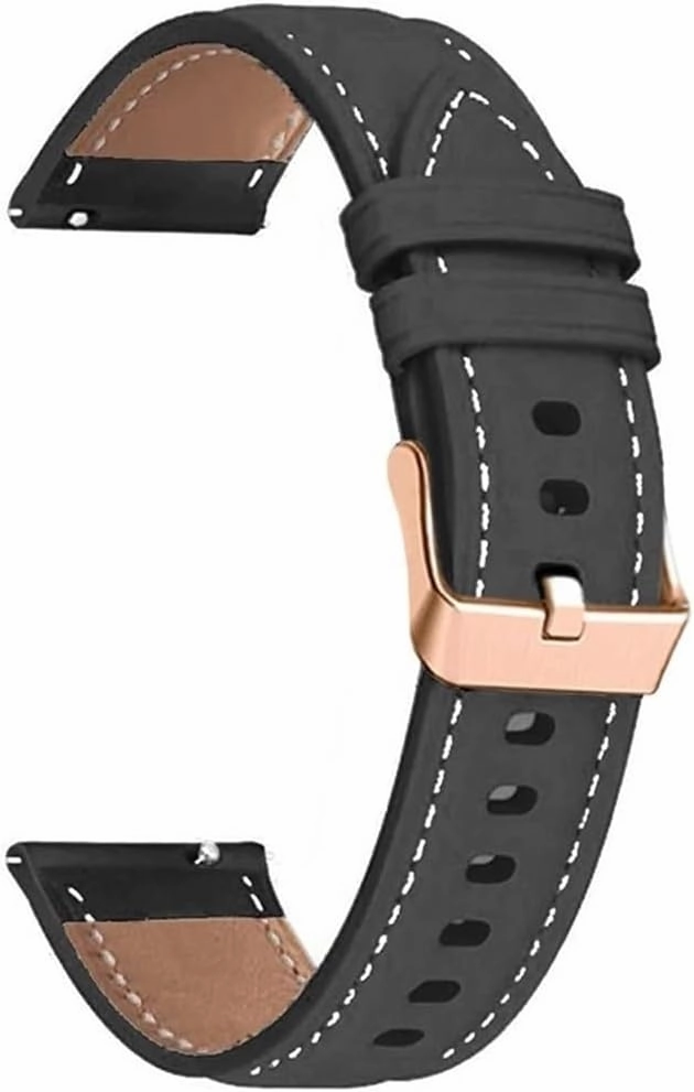 WUURAA Replacement Women 20mm Wrist Watch Band Bracelet Fit for Huawei Watch GT2 GT3 42mm GT3 Pro 43mm Leather Watch Strap Rose Gold Buckle