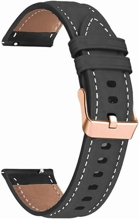 WUURAA Replacement Women 20mm Wrist Watch Band Bracelet Fit for Huawei Watch GT2 GT3 42mm GT3 Pro 43mm Leather Watch Strap Rose Gold Buckle
